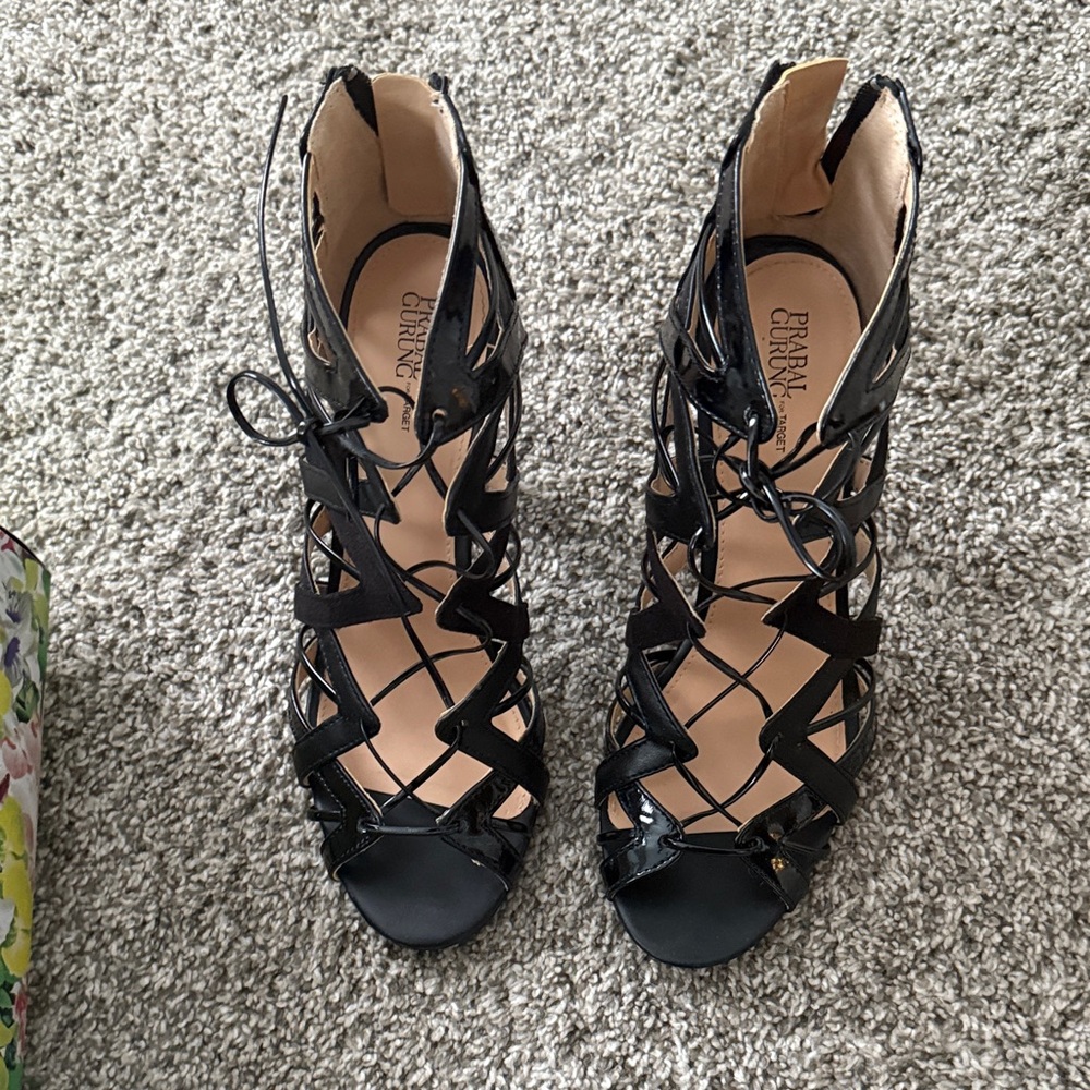 Prabal Gurung for Target Black Lace-Up Heels